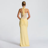 Vestido de Festa Longo Drapeado com Tule Ilusion – Vesper VIEUX OFICIAL