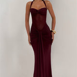 Vestido de Festa Longo Drapeado com Tule Ilusion – Vesper VIEUX OFICIAL