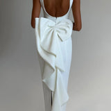 Vestido de Festa Longo Sereia com Laço e Pérolas – Étoile VIEUX OFICIAL