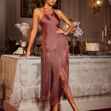 Vestido de Festa Midi de Franjas Luxo – Fitzgerald VIEUX OFICIAL