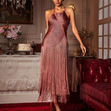 Vestido de Festa Midi de Franjas Luxo – Fitzgerald VIEUX OFICIAL