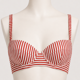 Hot Pants feminina listrada vermelho e off white – Aubeline – listrado vermelho editorial top