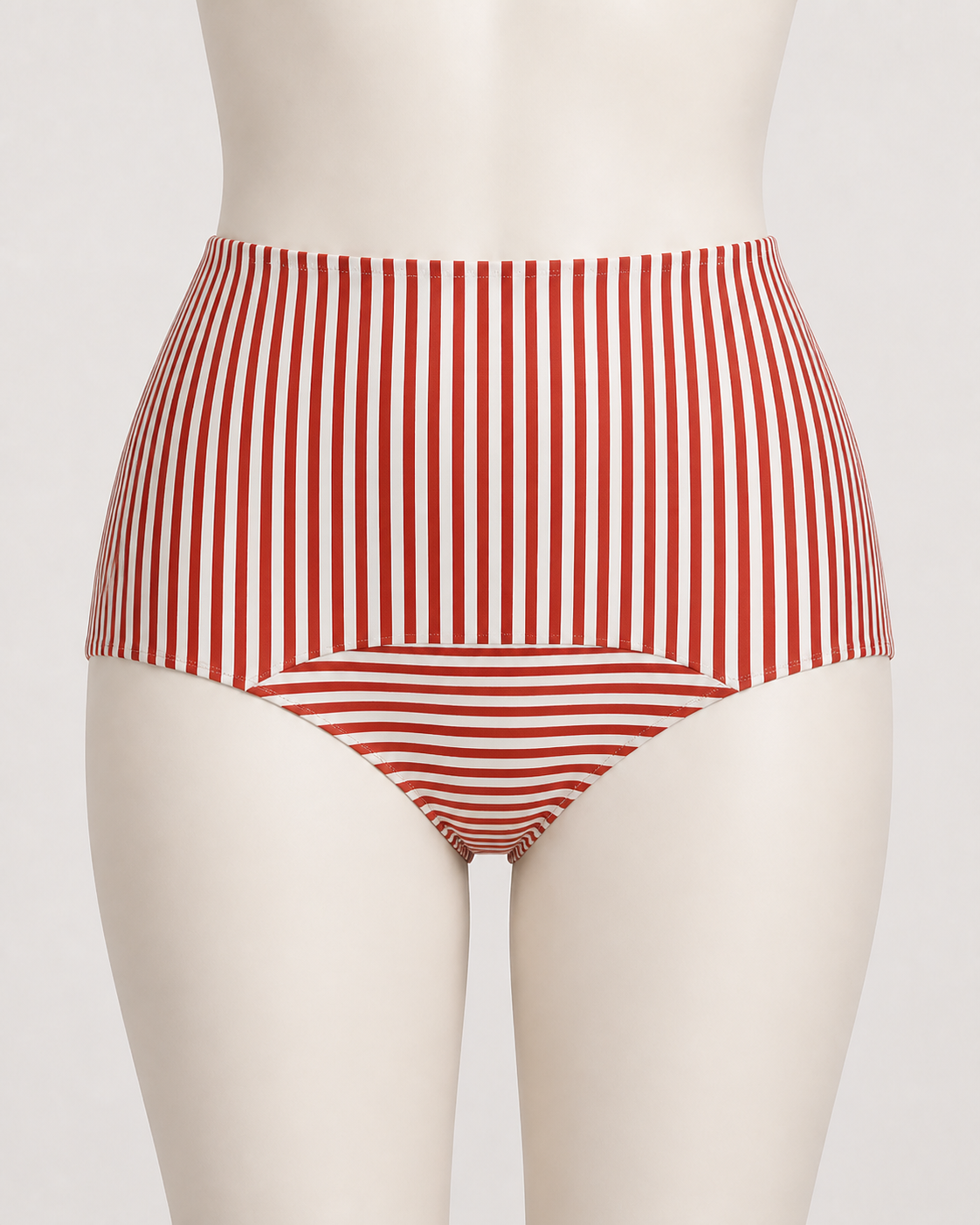 Hot Pants feminina listrada vermelho e off white – Aubeline – listrado vermelho editorial bottom