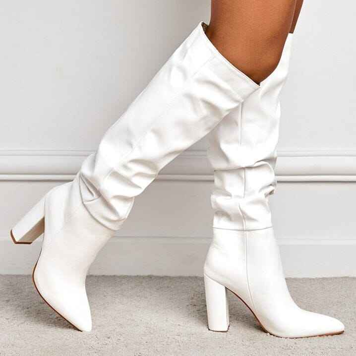 Bota feminina drapeada de luxo VIEUX Althea VIEUX OFICIAL