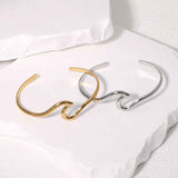 Bracelete Feminino Metálico Fino Ondulado – Onda