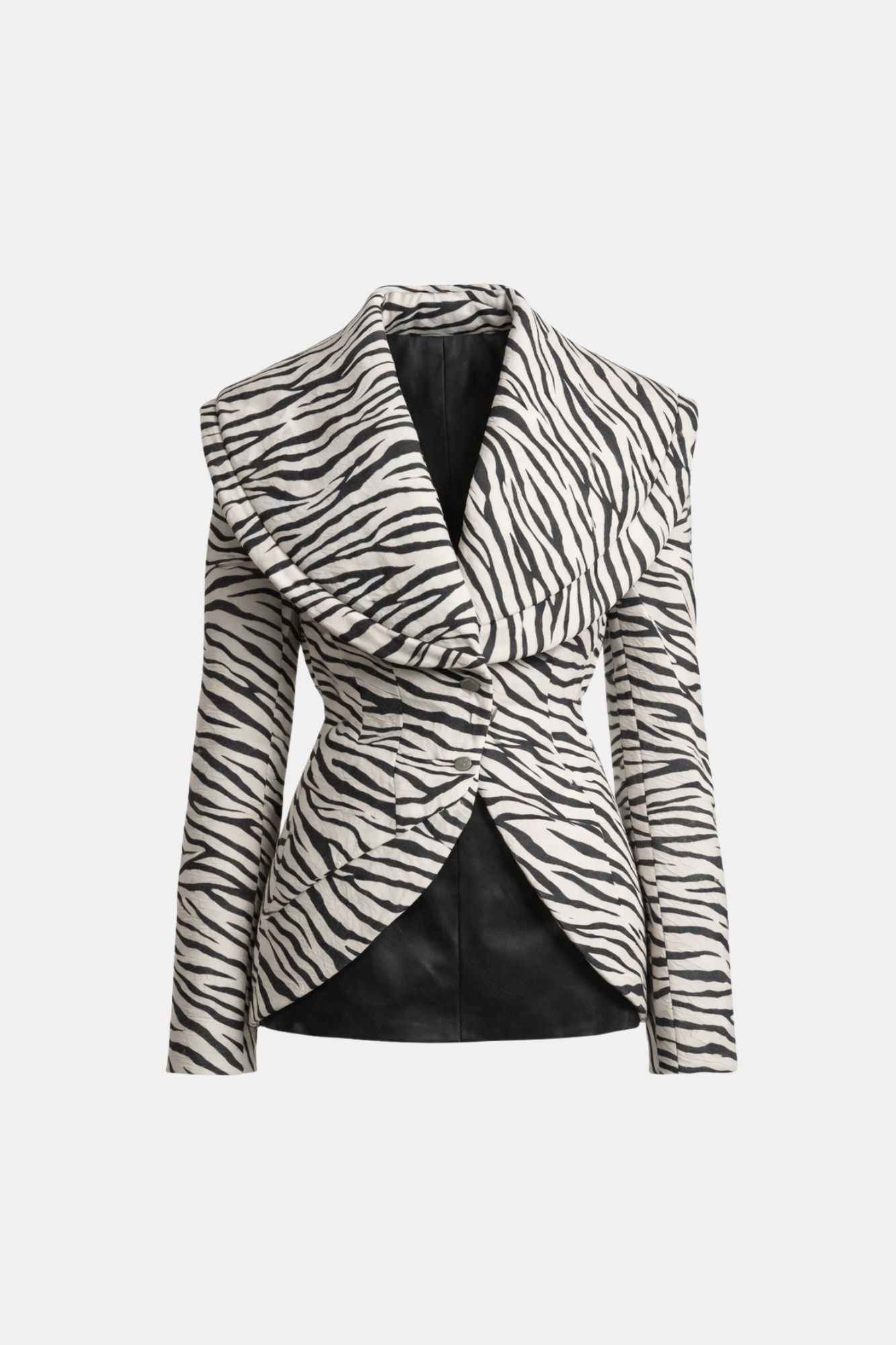 Blazer Feminino Alfaiataria Estruturado Animal Print Zebra Célian - packshot