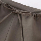Conjunto Feminino Calça Pantalona e Blusa Frente Única Assimétrica – Sussurro