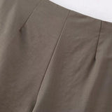 Conjunto Feminino Calça Pantalona e Blusa Frente Única Assimétrica – Sussurro