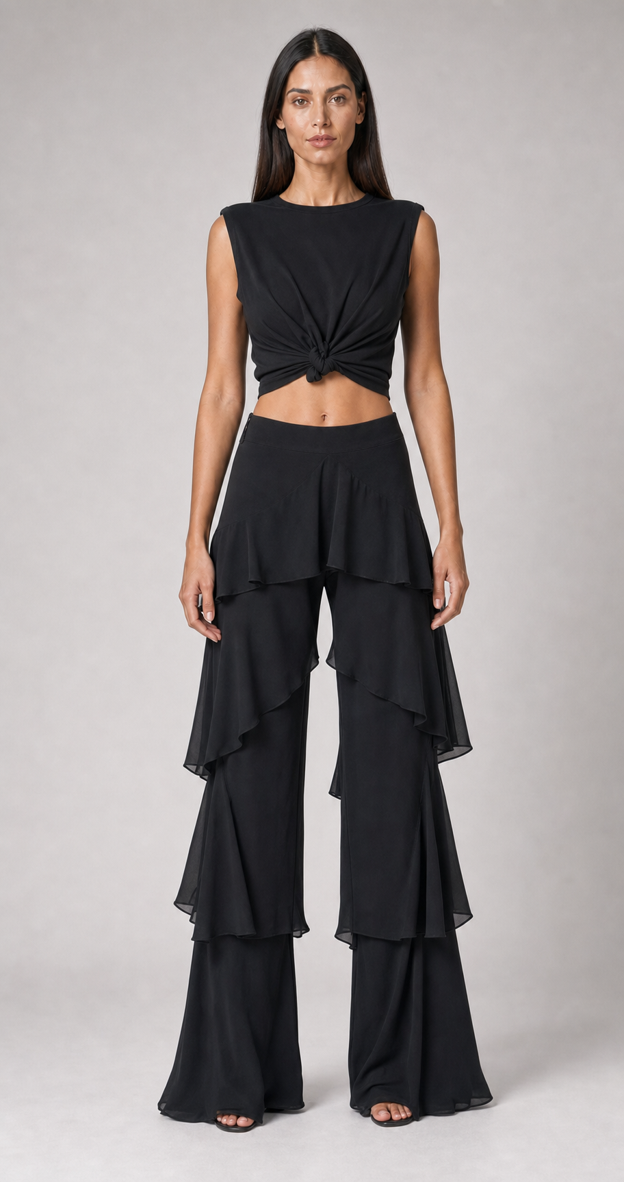 Conjunto feminino Garance preto - frente