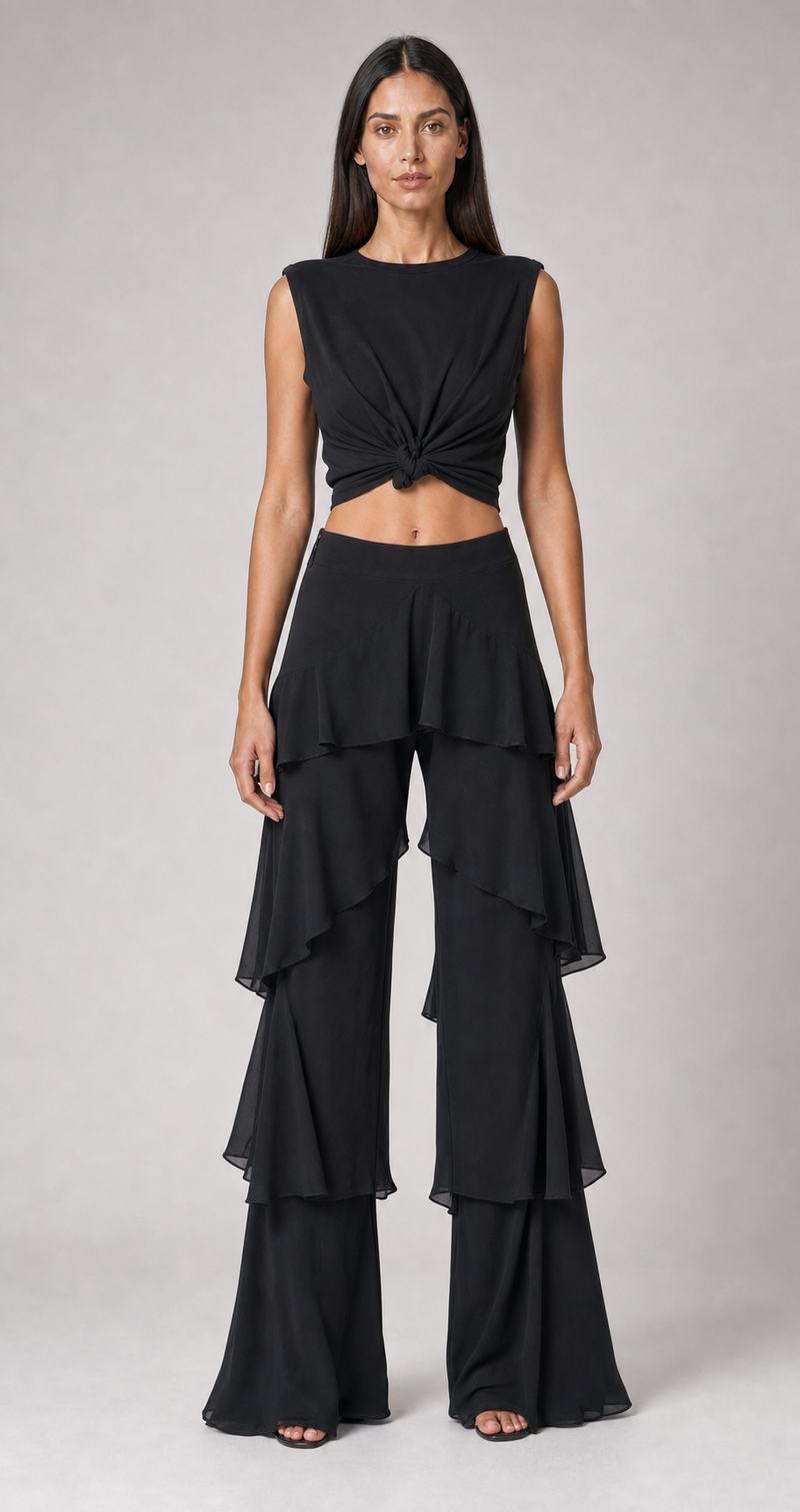 Conjunto feminino Garance preto - frente