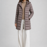 Jaqueta Puffer Pafett taupe – modelo VIEUX vista frontal