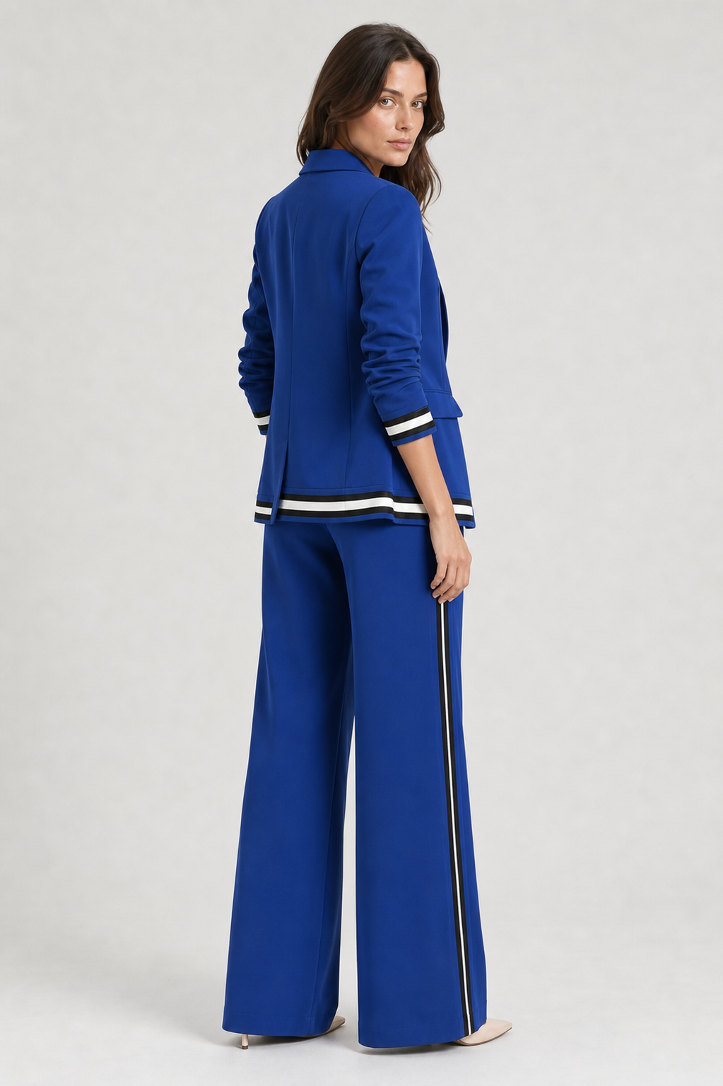 Conjunto Milão azul – vista traseira