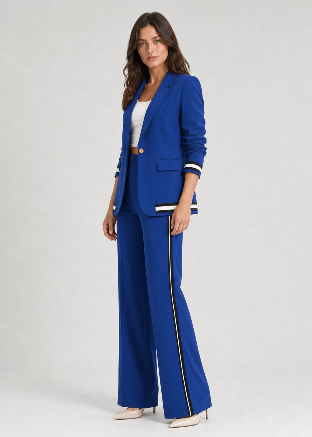 Conjunto Milão azul – vista lateral