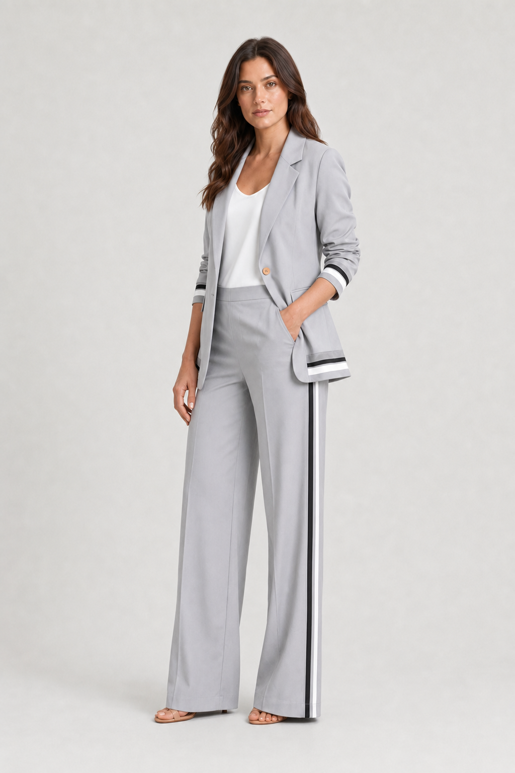 Conjunto Milão bege – vista lateral