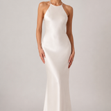 Vestido longo de festa acetinado com costas nuas Aveline VIEUX OFICIAL – imagem 2