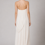 Vestido plissado longo tomara que caia Élodie VIEUX