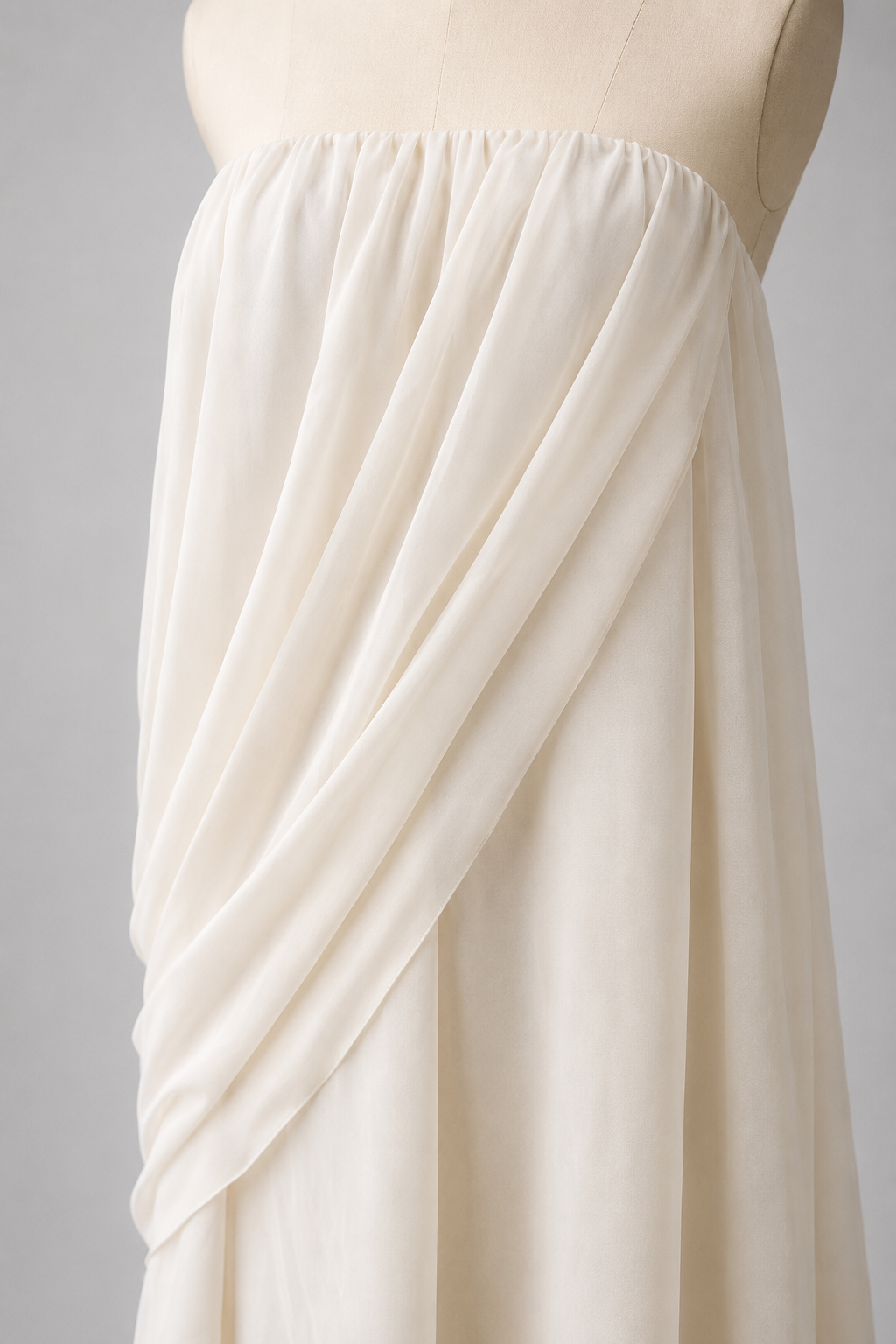 Vestido longo elegante plissado Élodie VIEUX