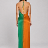 Vestido Longo Ombré Multicolor Isabeau VIEUX – vista traseira lisa