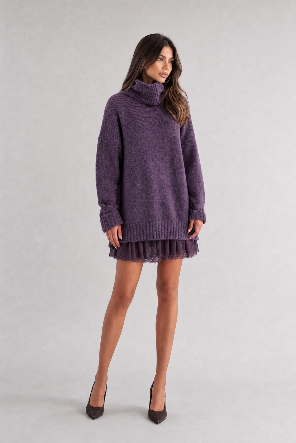 Conjunto feminino Apolline roxo – vista frontal