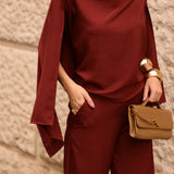 Blusa Feminina Capa Multifuncional com Amarração – Ombeline | VIEUX | marrom | imagem 3
