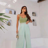 Calça Pantalona Feminina de Alfaiataria Cintura Alta – Yseult