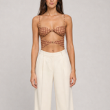 Body Hermine estampado na modelo VIEUX – editorial frontal dos recortes