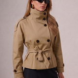 Casaco trench coat curto feminino Léontine – imagem original 2