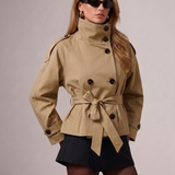 Casaco trench coat curto feminino Léontine – imagem original 5
