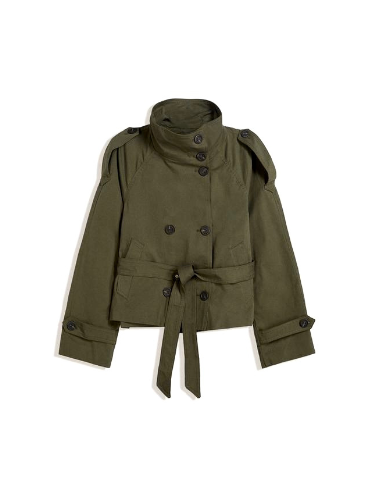 Casaco trench coat curto feminino Léontine – imagem original 9