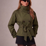Casaco trench coat curto feminino Léontine – imagem original 10