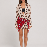 Vestido Curto Chemise Animal Print Azénor VIEUX – vista frontal