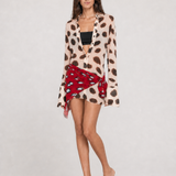 Vestido Curto Chemise Animal Print Azénor VIEUX – vista diagonal
