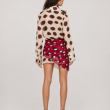 Vestido Curto Chemise Animal Print Azénor VIEUX – vista posterior