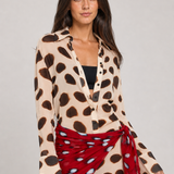 Vestido Curto Chemise Animal Print Azénor VIEUX – lenço estampado