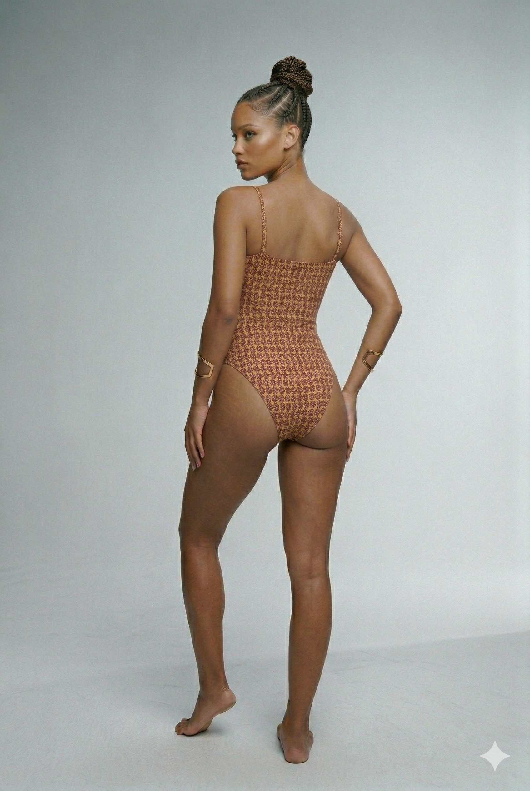 Body Feminino Estampado com Recortes e Detalhe Metálico – Hermine – foto 3
