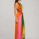 Vestido Longo Ombré Multicolor Isabeau VIEUX – vista lateral