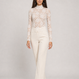 Blusa de Renda Off-White Léocadie VIEUX – vista diagonal