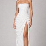 Vestido longo Ysé - branco frente