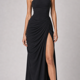 Vestido longo Ysé - preto frente