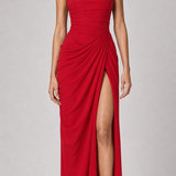 Vestido longo Ysé - vermelho frente