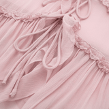 Blusa Preta em Chiffon Transparente com Alças Finas e Babados – Cécélia VIEUX OFICIAL
