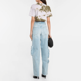 Calça Cargo Jeans Feminina com Bolsos Utilitários e Modelagem Reta – Bureau - VIEUX OFICIAL