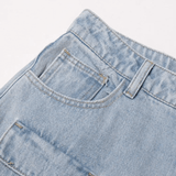 Calça Cargo Jeans Feminina com Bolsos Utilitários e Modelagem Reta – Bureau - VIEUX OFICIAL