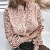 Camisa de Renda Branca com Mangas Longas Bufantes e Detalhes Vazados – Travaill VIEUX OFICIAL