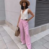 Colete Alfaiataria Feminino Branco com Botões Frontais e Decote V – Exécutif - VIEUX OFICIAL