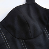 Top Cropped Preto Estruturado Estilo Corset – Emilie - VIEUX OFICIAL