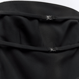 Top Tomara que Caia Preto com Tiras nas Costas – Helene - VIEUX OFICIAL