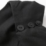 Vestido Midi Preto com Gola Halter e Franjas Longas Vazadas – La Baule - VIEUX OFICIAL