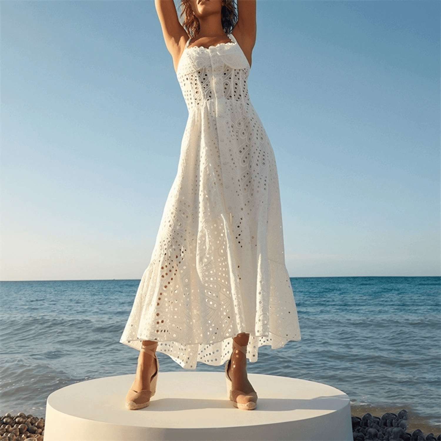 Vestido Saint Maarten Longo De Alça VIEUX OFICIAL