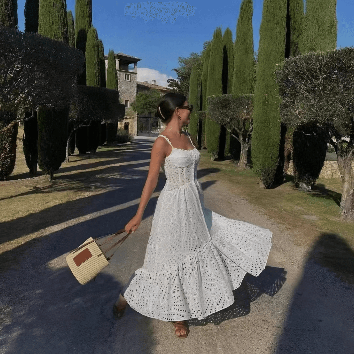 Vestido Saint Maarten Longo De Alça VIEUX OFICIAL
